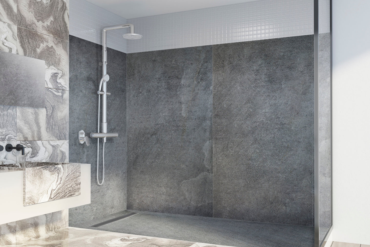 Receveur de douche pierre naturelle – 90×90 cm - Rocher de mer