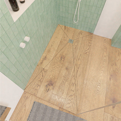 Receveur de douche en polystyrène extrudé étanche avec grille en inox