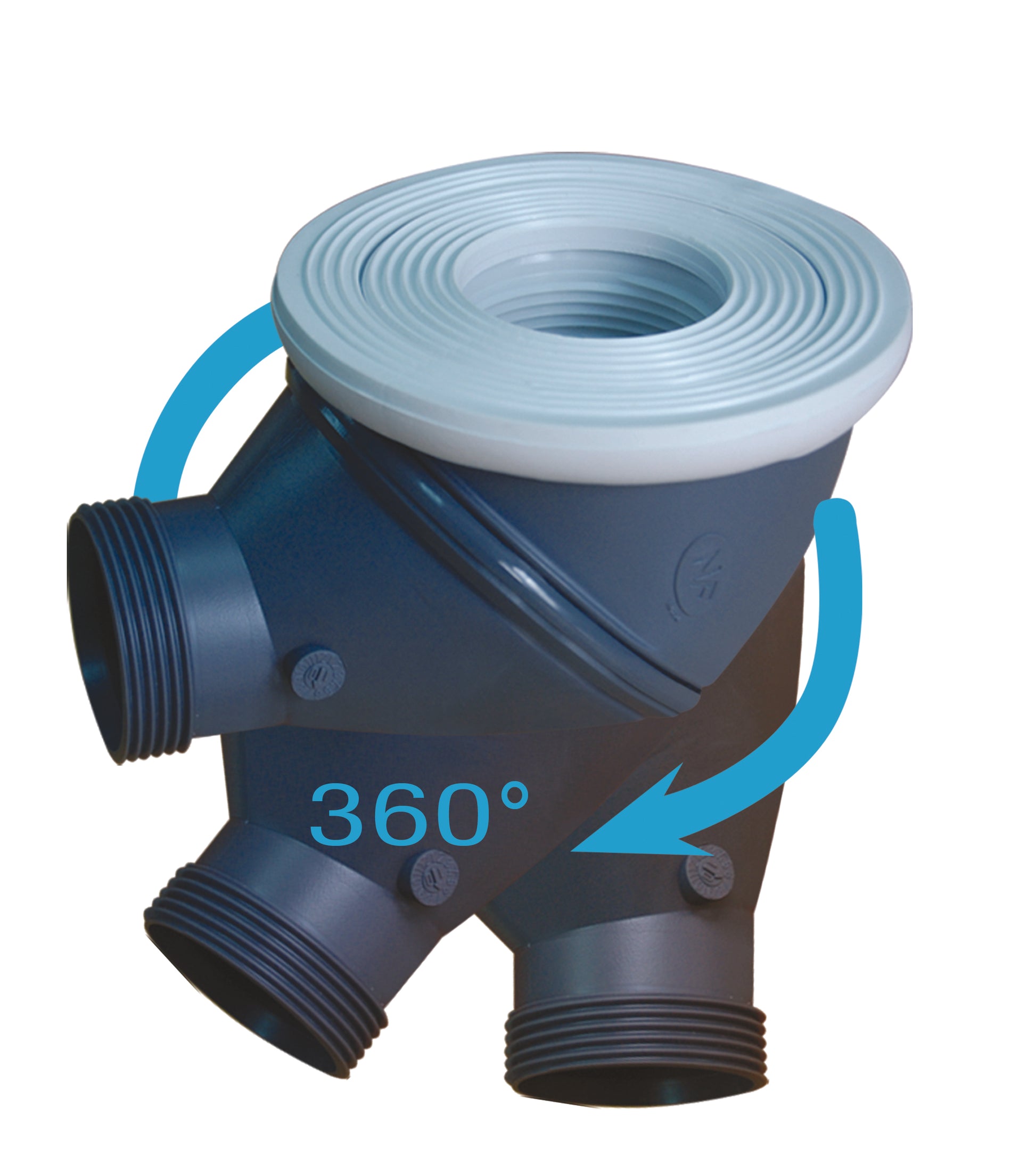 Caniveau � ma�onner en acier inoxydable avec bonde � sortie r�glable 360�
