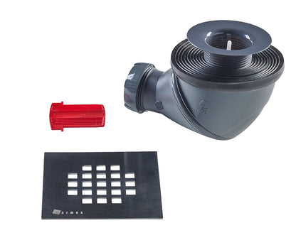 Receveur de douche pierre naturelle – 100×80 cm (grille excentrée) - Cuivre