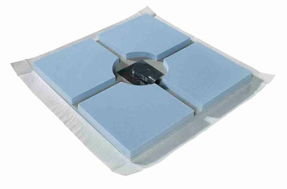 Receveur de douche en polystyrène extrudé étanche avec grille en inox