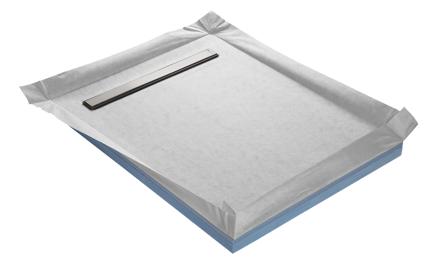 Receveur de douche en polystyr�ne extrud� �tanche avec caniveau 70x7