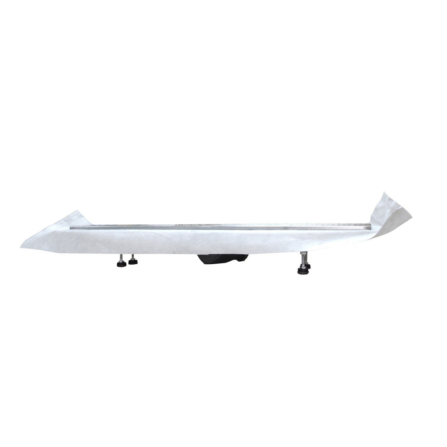 Caniveau � carreler en acier inoxydable avec bonde � sortie horizontale