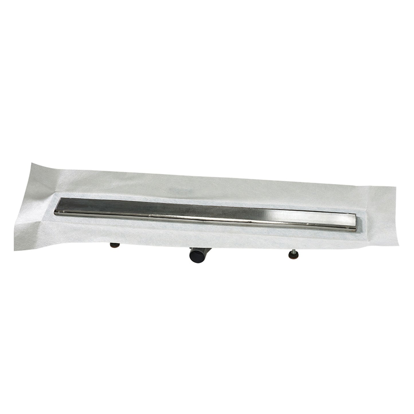 Caniveau � carreler en acier inoxydable avec bonde � sortie horizontale
