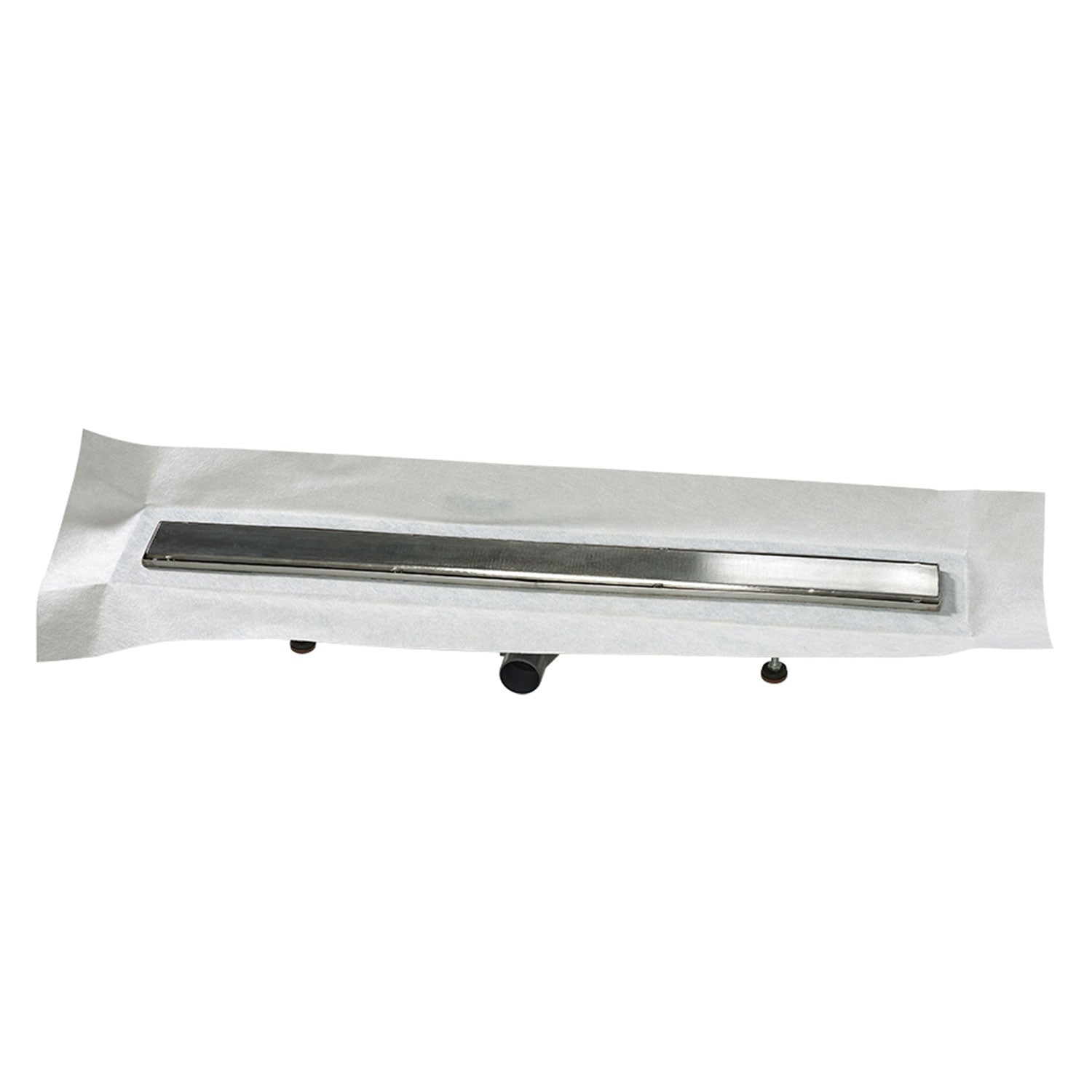 Caniveau � carreler en acier inoxydable avec bonde � sortie horizontale