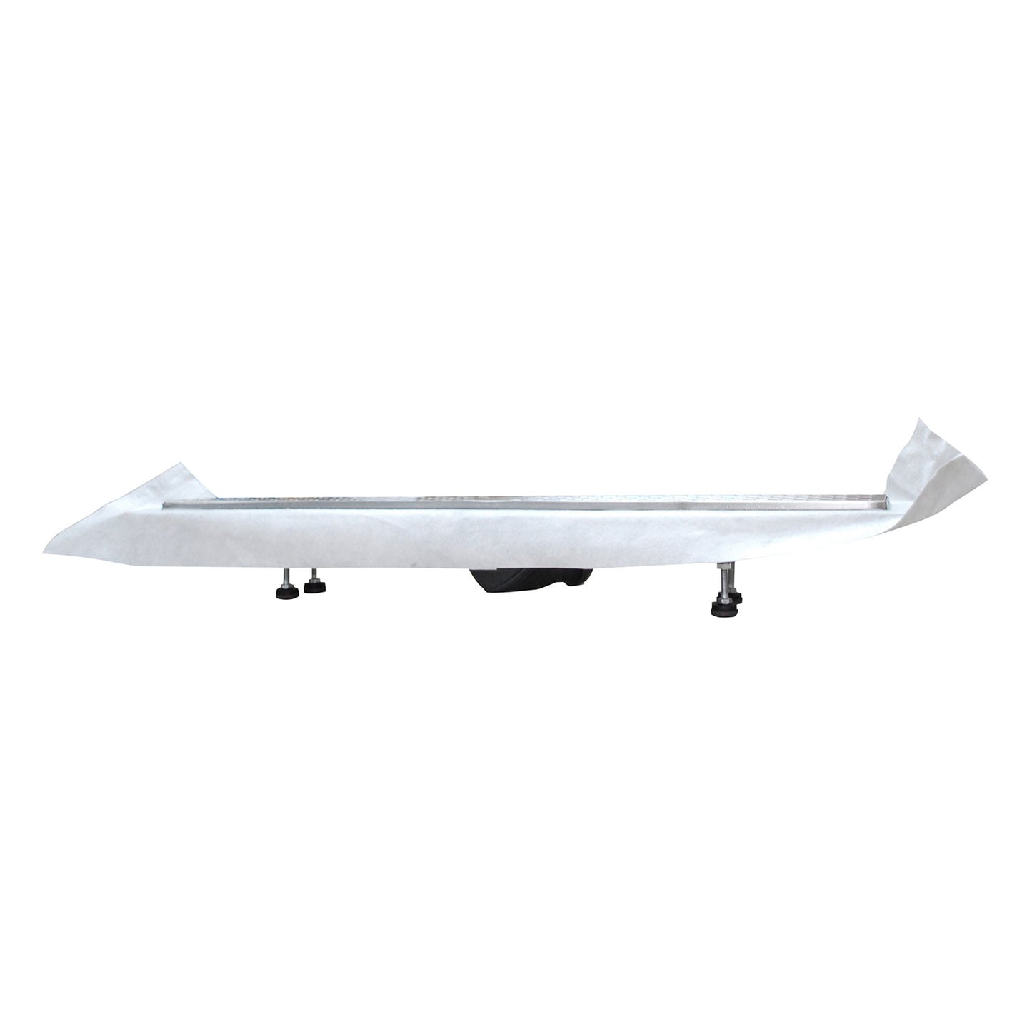 Caniveau � ma�onner en acier inoxydable avec bonde � sortie r�glable 360�