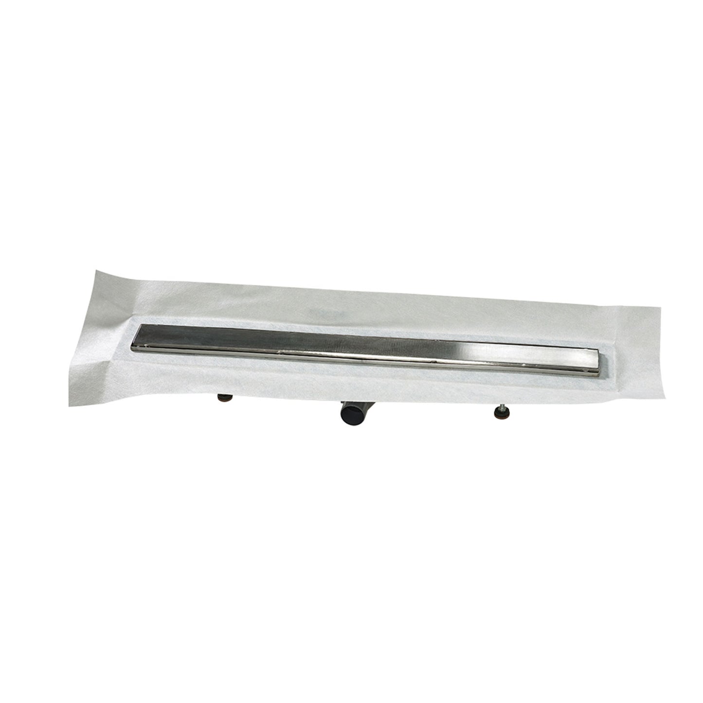 Caniveau � ma�onner en acier inoxydable avec bonde � sortie r�glable 360�