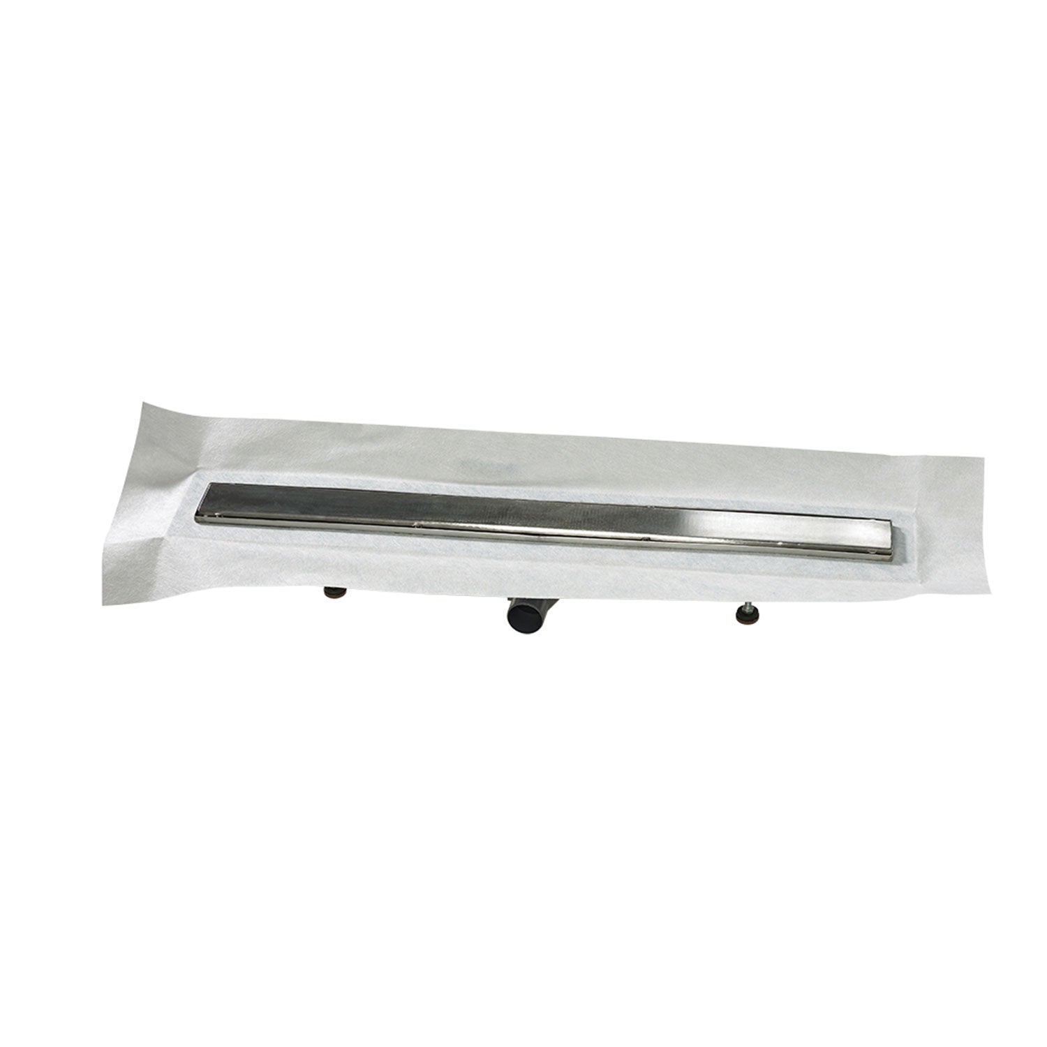 Caniveau � ma�onner en acier inoxydable avec bonde � sortie r�glable 360�