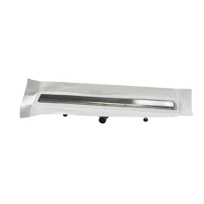 Caniveau � ma�onner en acier inoxydable avec bonde � sortie r�glable 360�