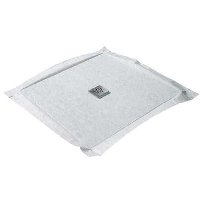 Receveur de douche en polystyrène extrudé étanche avec grille en inox