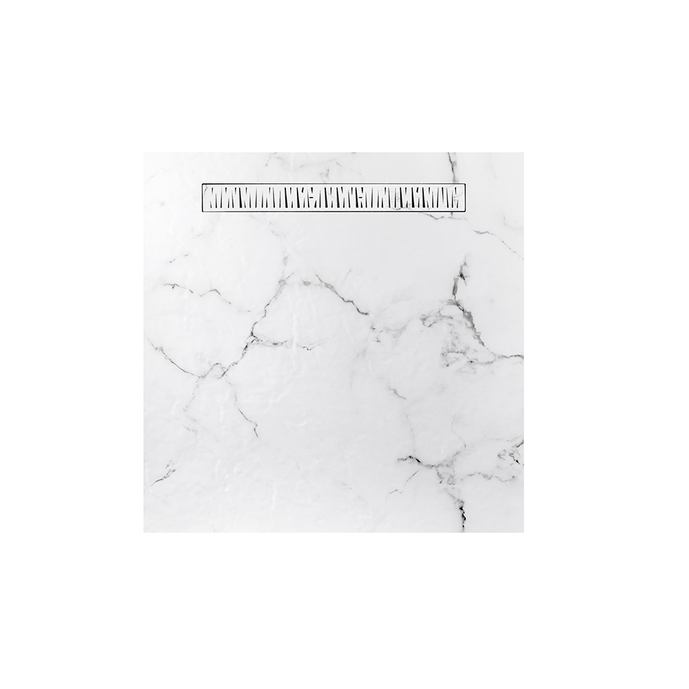 Natural stone shower tray 180×90 cm – off-center square grid