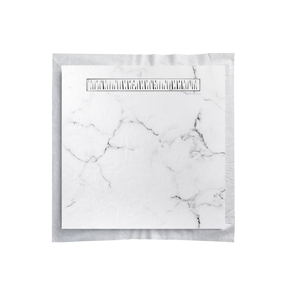 Natural stone shower tray 180×90 cm – off-center square grid