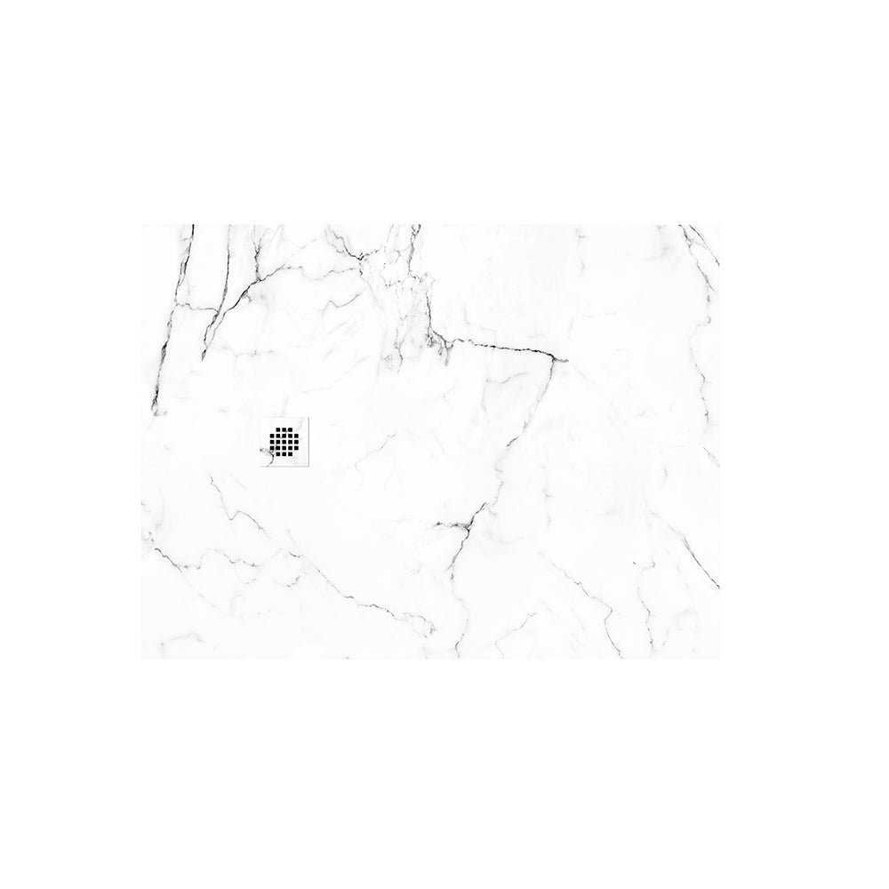 Kit bac � douche 160x90 avec habillage en panneau mural en r�sine aspect marbre