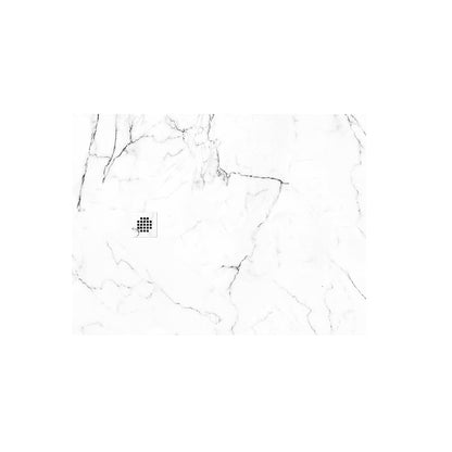 Kit bac � douche 160x90 avec habillage en panneau mural en r�sine aspect marbre