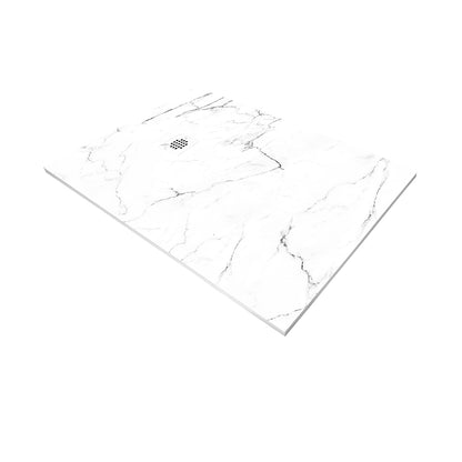 Kit bac � douche 160x90 avec habillage en panneau mural en r�sine aspect marbre