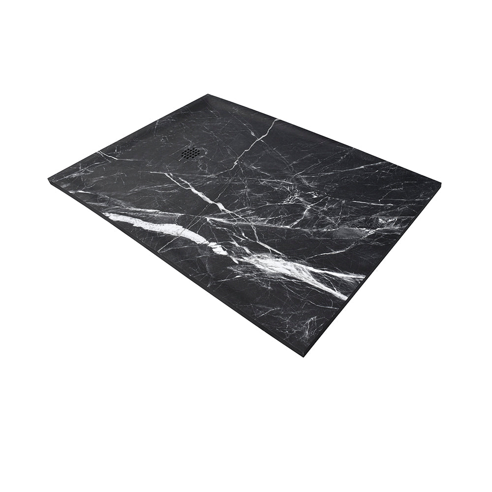 Kit bac � douche 160x90 avec habillage en panneau mural en r�sine aspect marbre