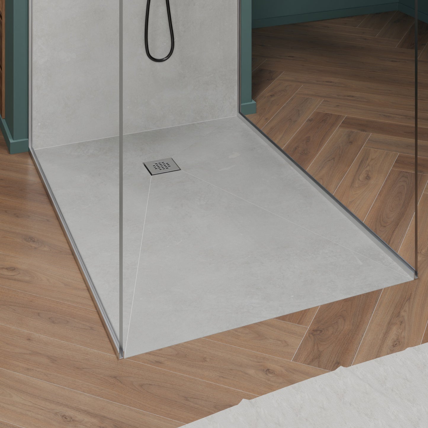 Receveur de douche à carreler Extra plat avec natte d'étanchéité pré-montée