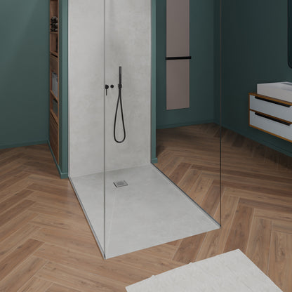 Receveur de douche en polystyrène extrudé étanche avec grille en inox