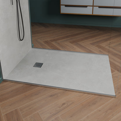 Receveur de douche à carreler Extra plat avec natte d'étanchéité pré-montée