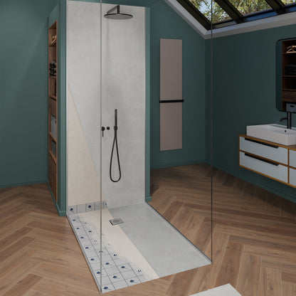 Receveur de douche à carreler Extra plat avec natte d'étanchéité pré-montée