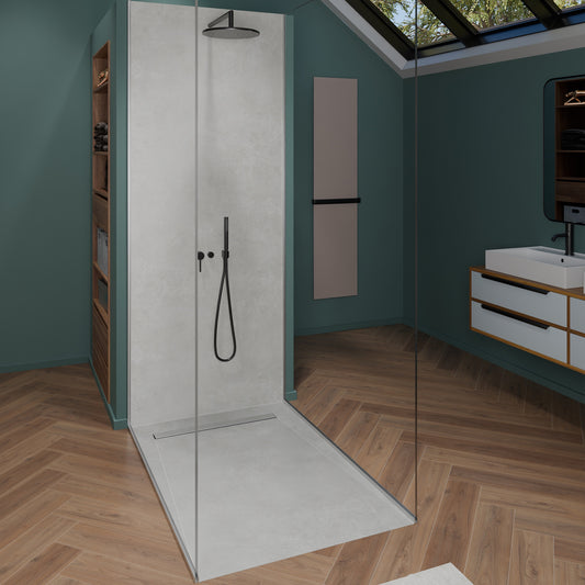 Receveur de douche en polystyrène extrudé étanche avec caniveau 70x7
