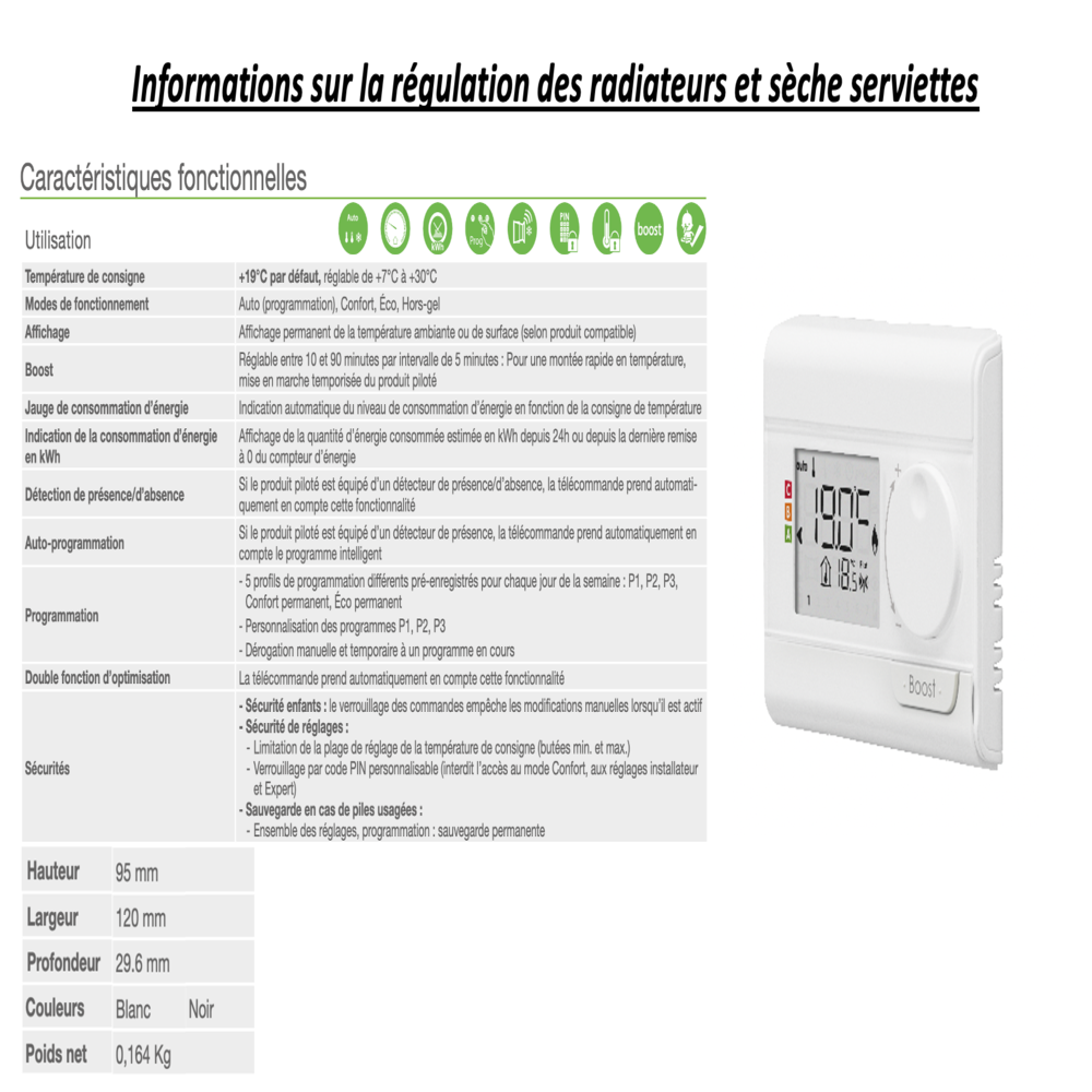 Chauffage électrique mural en Résine aspect ardoise Blanc design vertical Extraplat