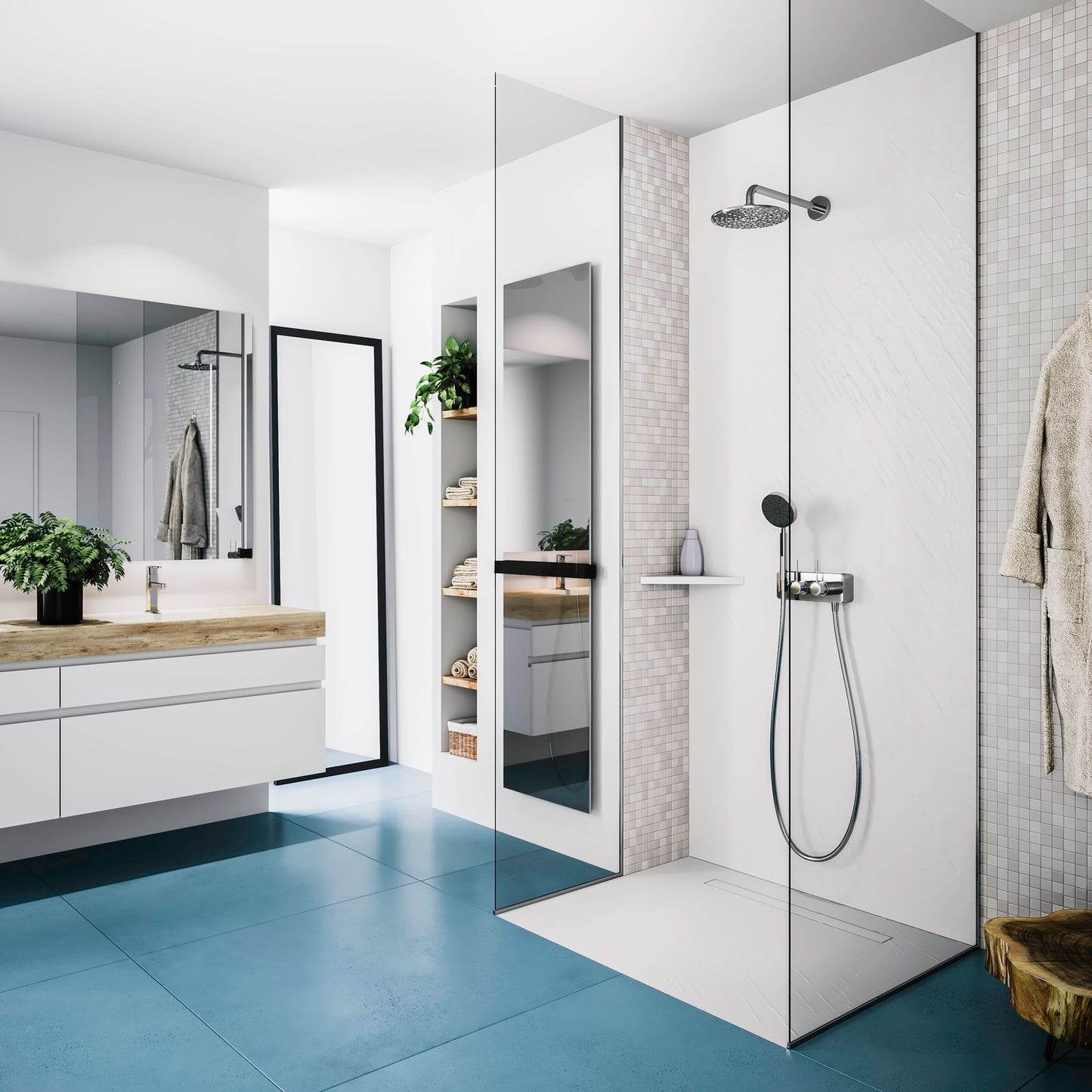 Radiateur �lectrique Miroir avec portes serviettes en option