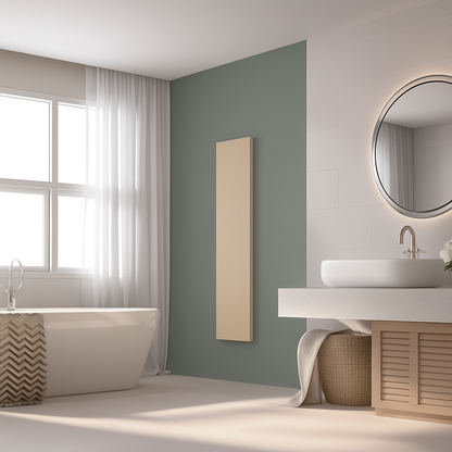 Radiateur �lectrique en acier peint monochrome Brun avec portes serviettes en option