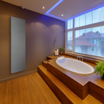 Chauffage électrique en Résine aspect ardoise Gris Clair avec télécommande