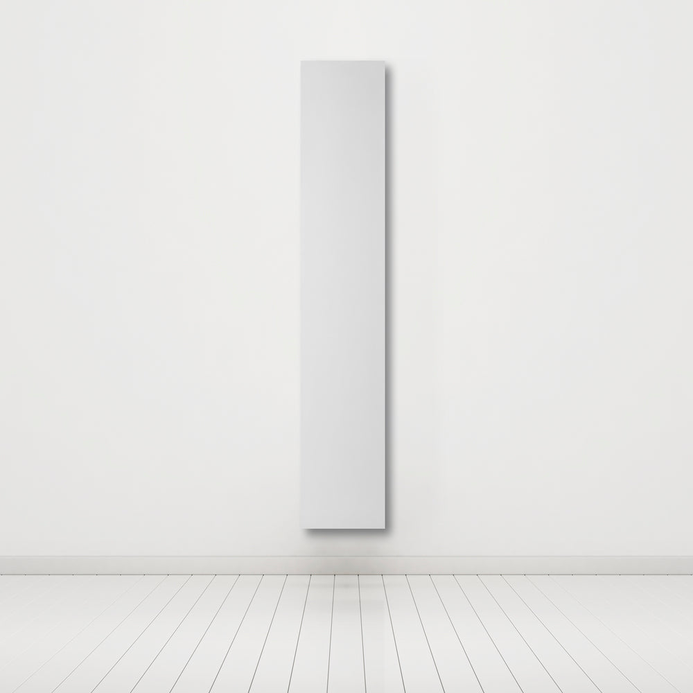 Radiateur �lectrique en acier peint monochrome blanc avec portes serviettes en option