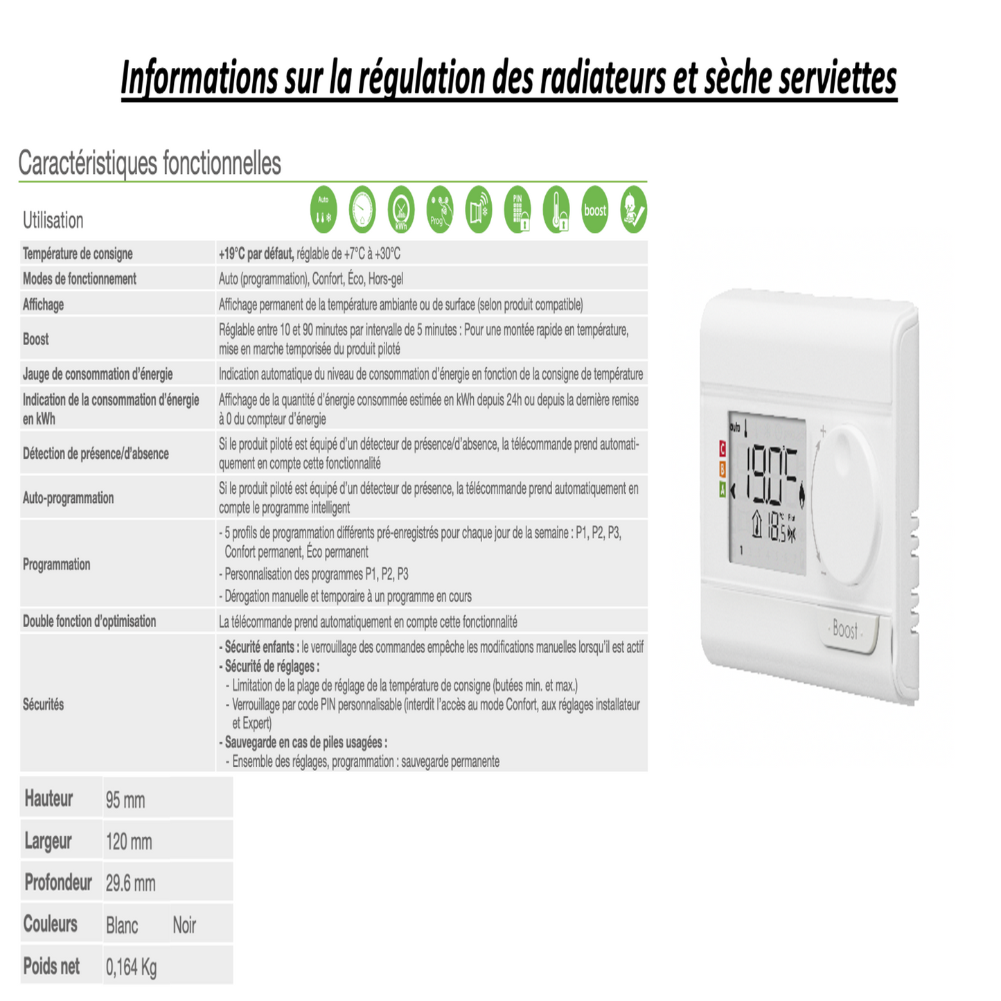 Radiateur sèche-serviettes mural en pierre naturelle Roche de mer programmable avec télécommande