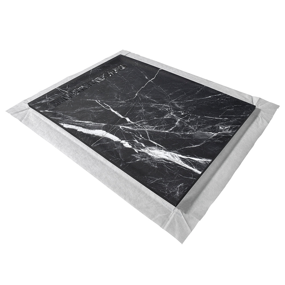 Receveur de douche 200x100 en Résine aspect Marbre - Caniveau excentré