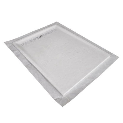 Receveur de douche 100x80 antid�rapant en r�sine aspect pierre - Caniveau 60x7