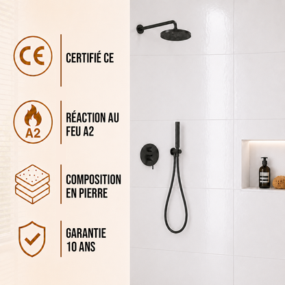 Pack de 3 panneaux muraux de salle de bain 60x90cm aspect faience