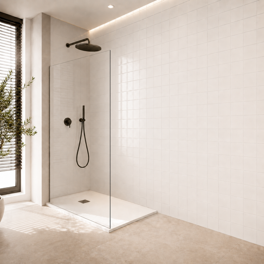 Pack de 3 panneaux muraux de salle de bain 60x90 aspect carrelage carée
