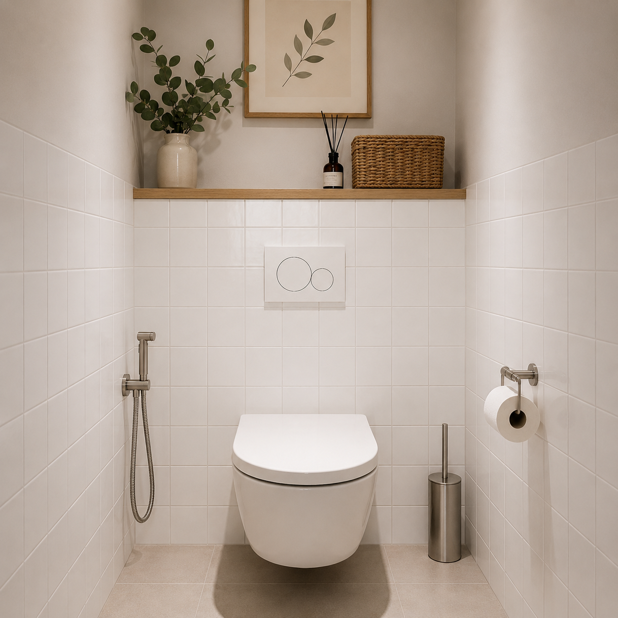 Pack de 3 panneaux muraux de salle de bain 60x90 aspect carrelage carée