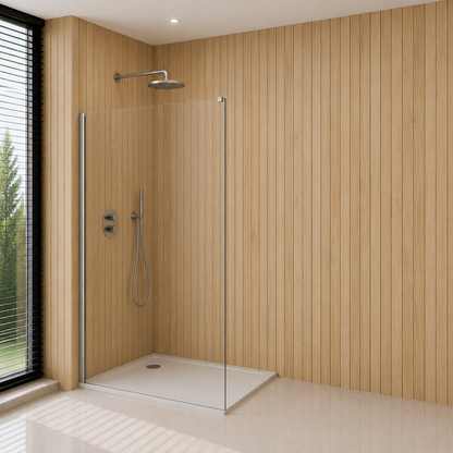 Pack de 3 panneaux muraux de salle de bain 90x60cm effet bois