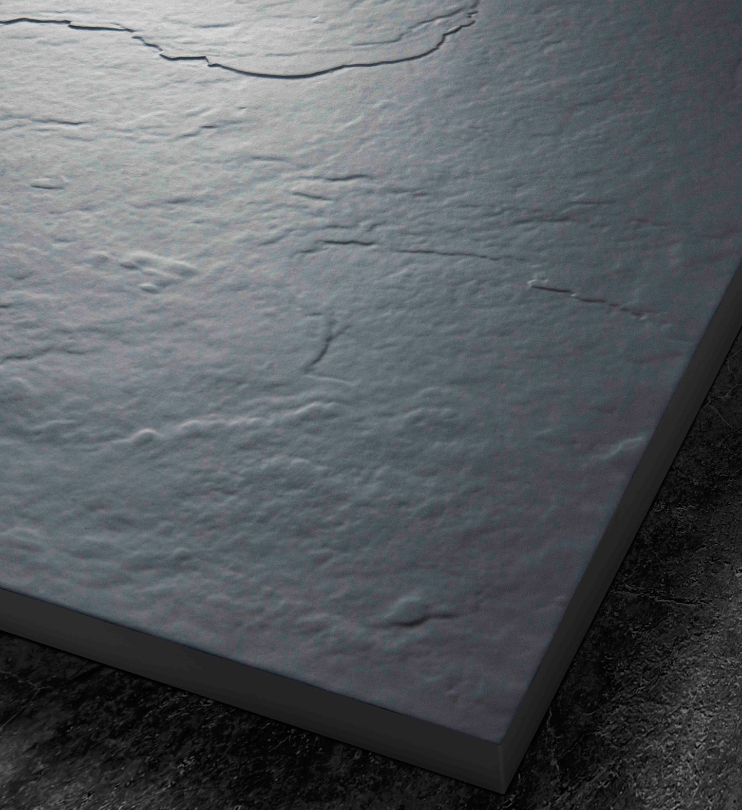 70×70 cm resin shower tray – offset drain grate