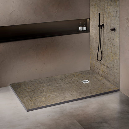 Natural stone shower tray 150×100 cm – offset drain