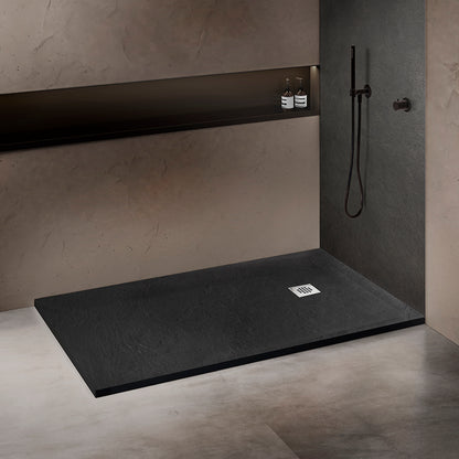 Natural stone shower tray 140×80 cm – (offset drain)
