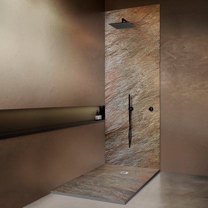 Receveur pierre naturelle 180×90 cm – grille carrée excentrée