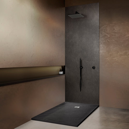 Receveur de douche pierre naturelle 140�90 cm - (grille excentr�e)