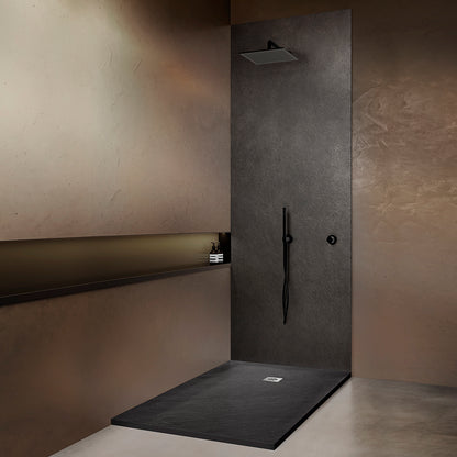 Natural stone shower tray 140×90 cm – (offset drain)