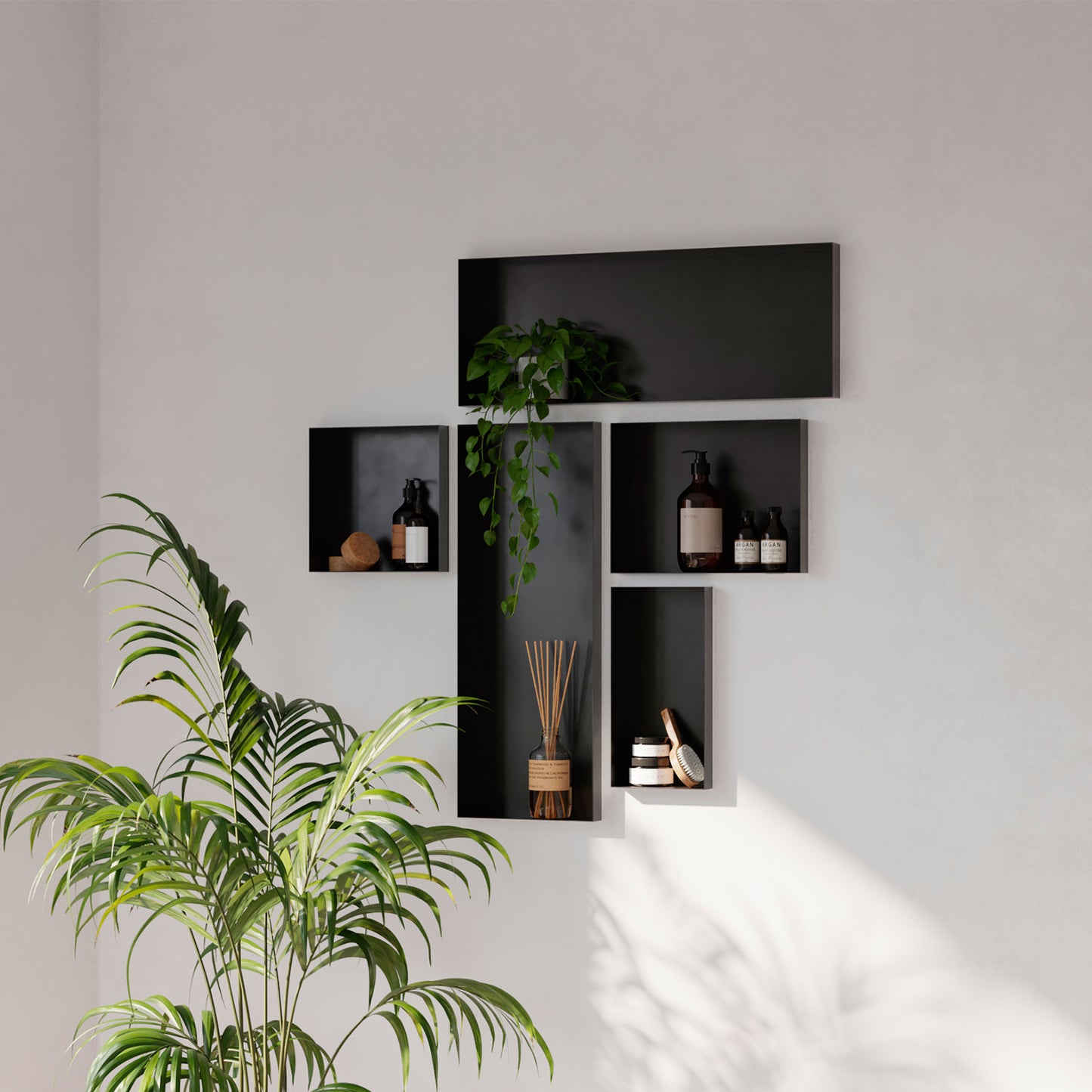 Niche semi-ecastrée 30x30 cm en acier inoxydable 9cm de profondeur