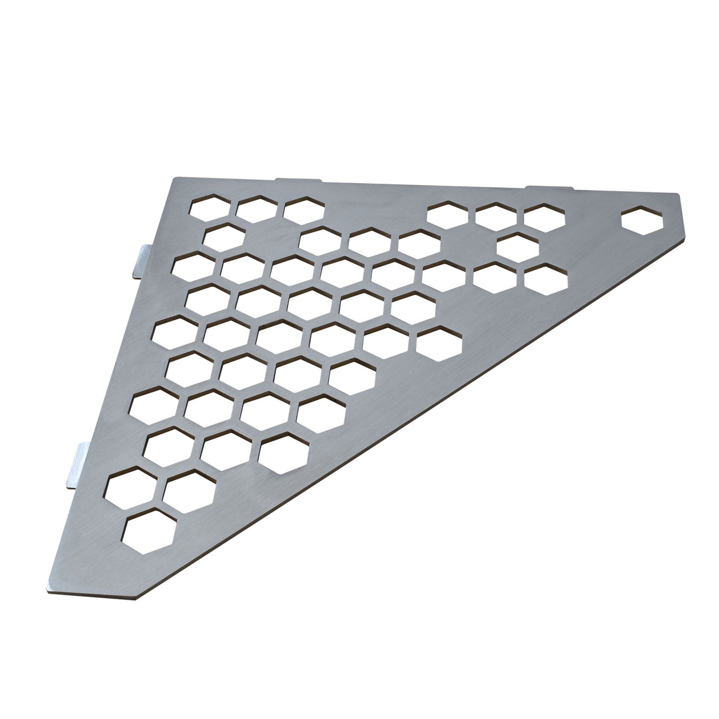 �tag�re de coin de douche pentagonale en inox fixation sans percer