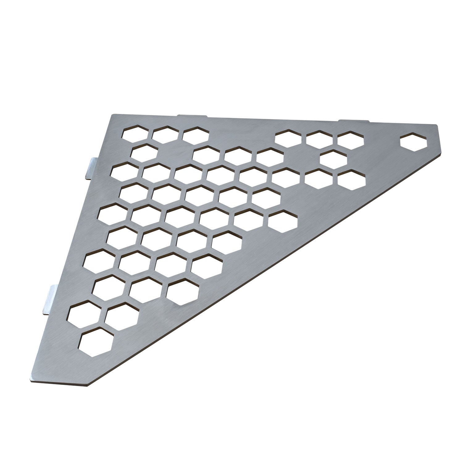 �tag�re de coin de douche pentagonale en inox fixation sans percer