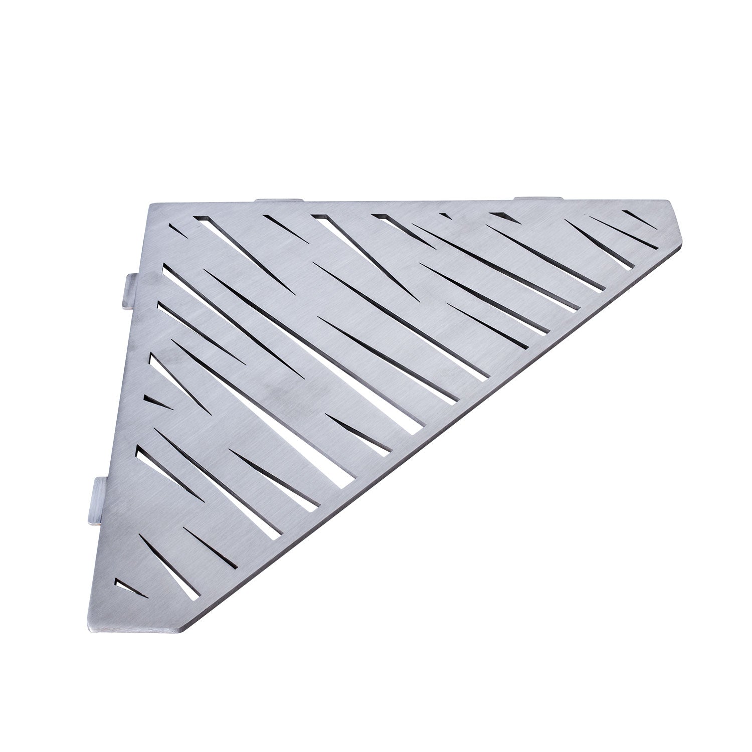�tag�re de coin de douche pentagonale en inox fixation sans percer