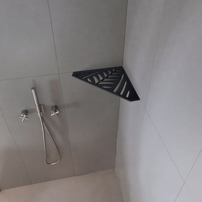�tag�re de coin de douche pentagonale en inox fixation sans percer