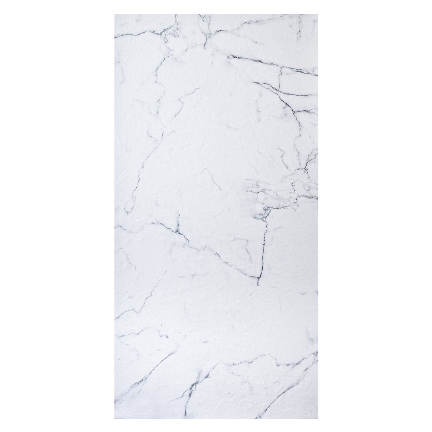 Panneau d'habillage mural en résine effet marbre blanc à nervures noires