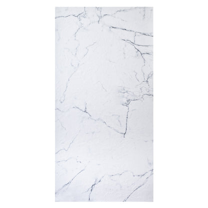 Panneau d'habillage mural en résine effet marbre blanc à nervures noires